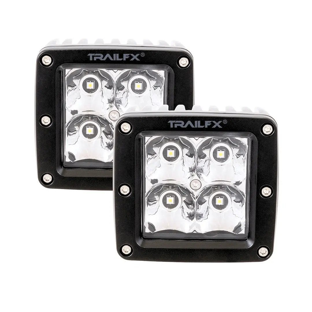 TrailFX 2X2 Pod 4x5W Spot Prime Black Lens Cover – Part Number 2X2S2 by TRAILFX
