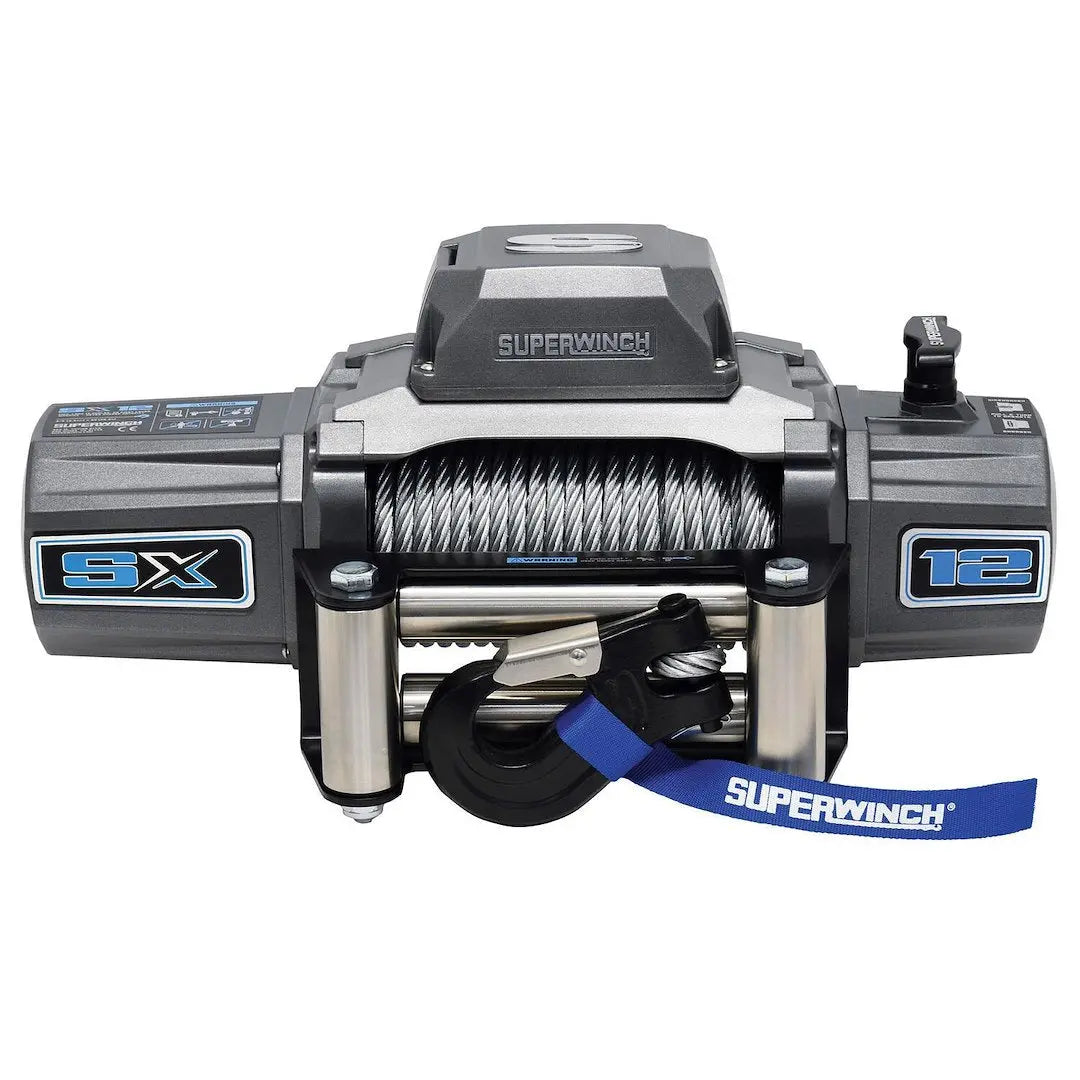 Superwinch SX 12000 Winch - Heavy Duty Electric Winch for Off-Road and Utility Applications