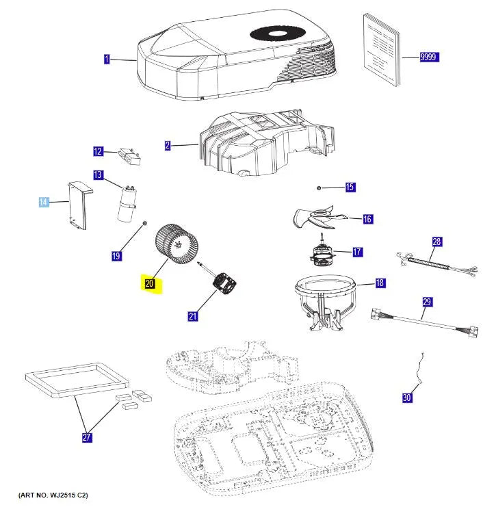 GE Appliance WP73X32275 Indoor Fan Replacement Part