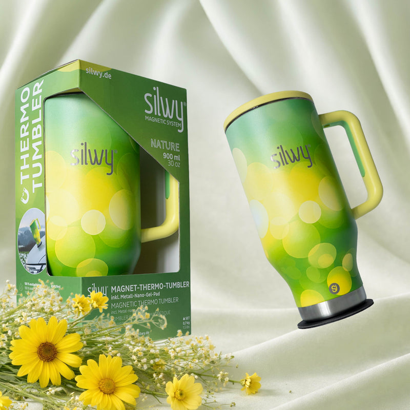SILWY MAGNET SYTTNA MagnetThermoTumbler Nature – Insulated Travel Mug with Magnetic Lid