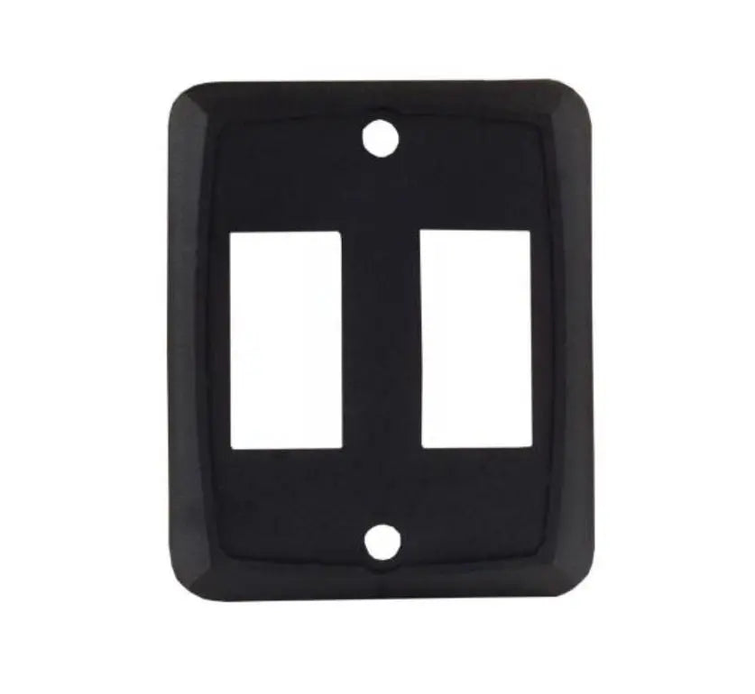 JR Products Double Face Plate Black (Part Number 12885)