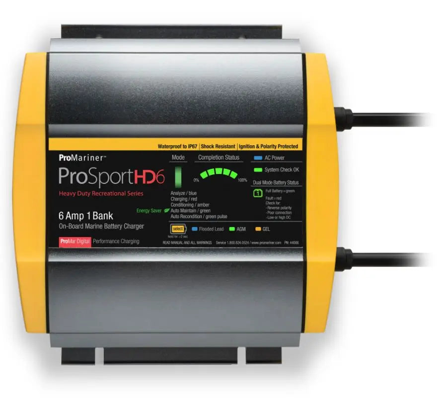 PRO MARINER PROSPORT HD 6 Amp 1-Operator Marine Battery Charger (Part Number 44006)