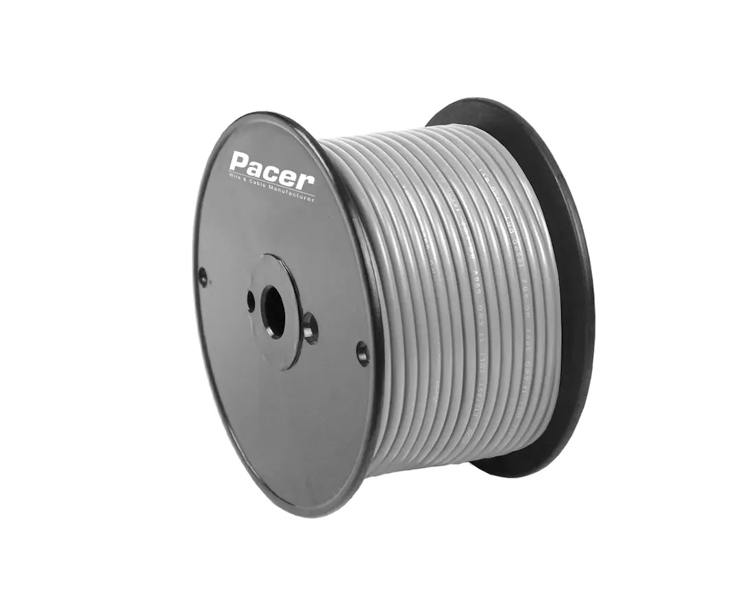 PACER 16 AWG UL Gray Thermoplastic Copper Wire 100ft Roll