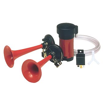 HELLA HKA 2-Trumpet 12V Air Horn Kit, Part Number 003001651