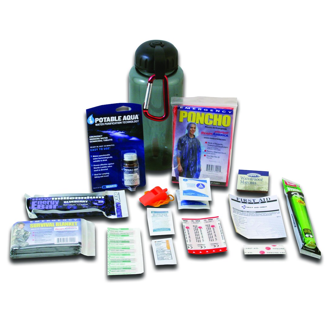 READY AMER Deluxe Water Bottle Survival Kit – Part Number 70060