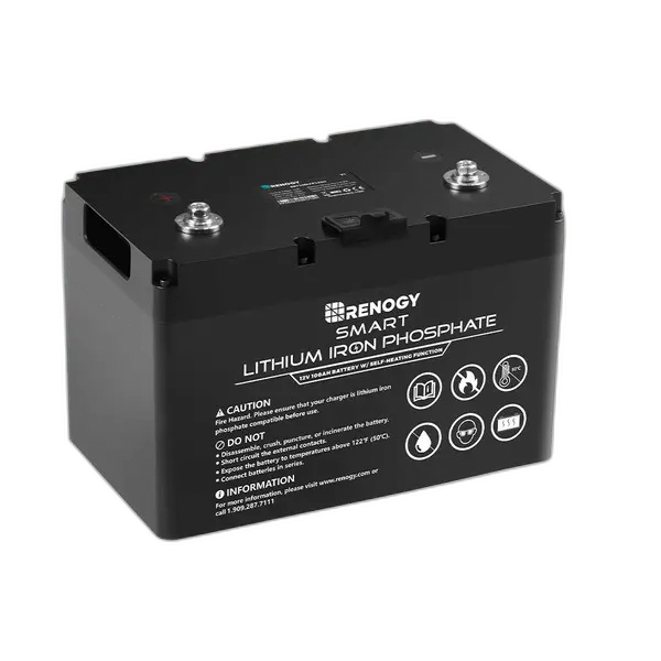Renogy 12V 100Ah Smart LiFePO4 Battery - Reliable Deep Cycle Power for Off-Grid and RV Applications