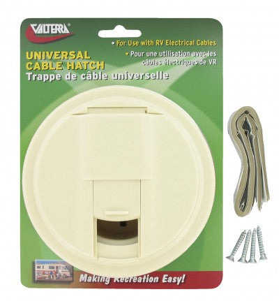 Valterra LLC A102131VP Round Cable Hatch Cover - White