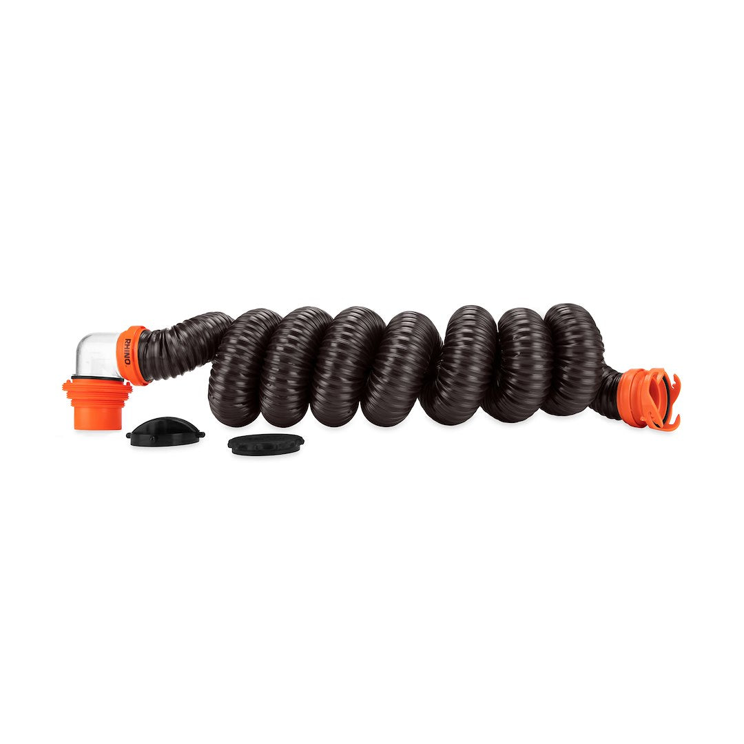 Camco Rhinoflex 15' Sewer Hose Kit with 4-in-1 Fitting
