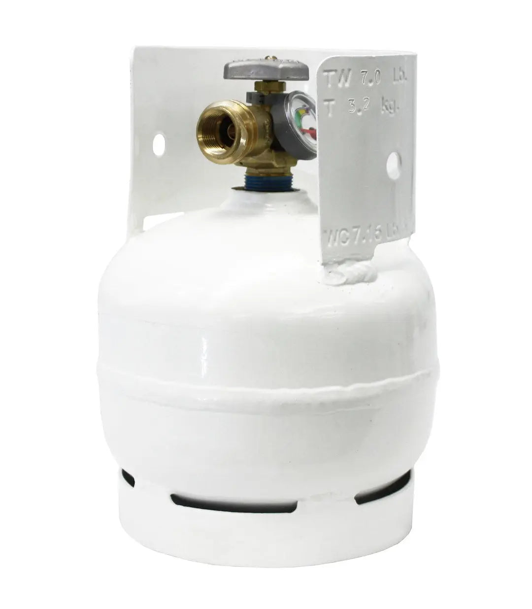 Flame King 3 lb LP Cylinder with OPD and Gauge - Reliable Propane Tank for Camping and Home Use