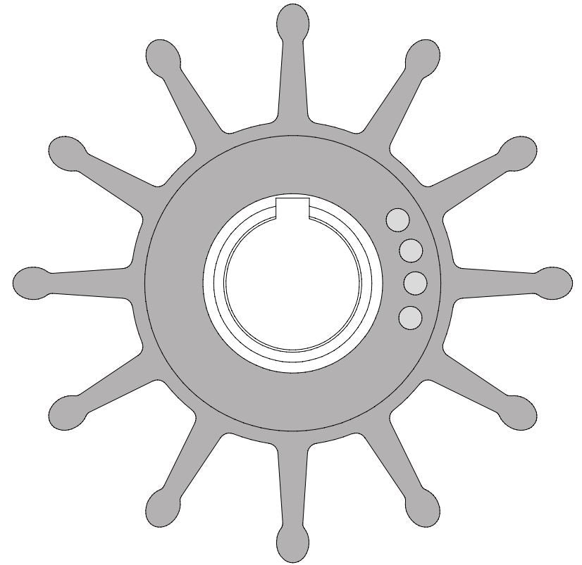 Johnson Pump Impeller Kit for Sherwood 17000K MC 97 - Replacement Part