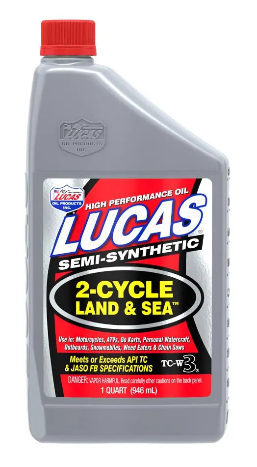 Lucas Oil Land & Sea 2-Cycle Oil (6-Pack) - Reliable Lubrication for Small Engines