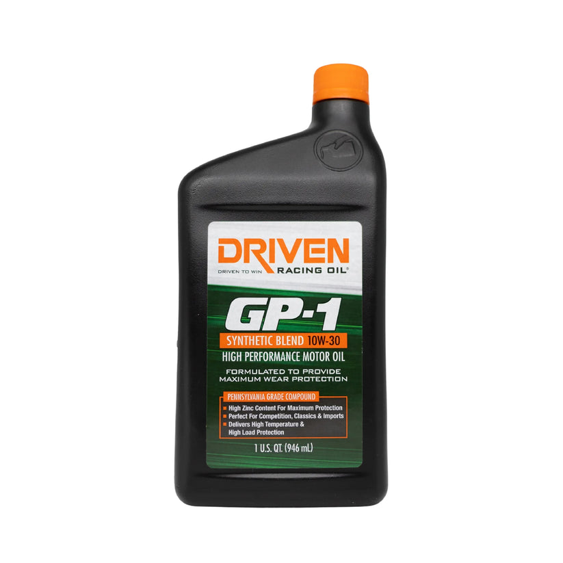 Driven Race GP-1 Semi-Synthetic 10W-30 Performance Motor Oil, Quart