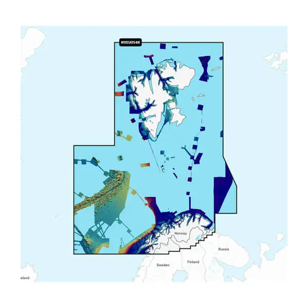 Garmin Carto Norway Vestfjorden to Svalbard Map - Part Number 010C125300