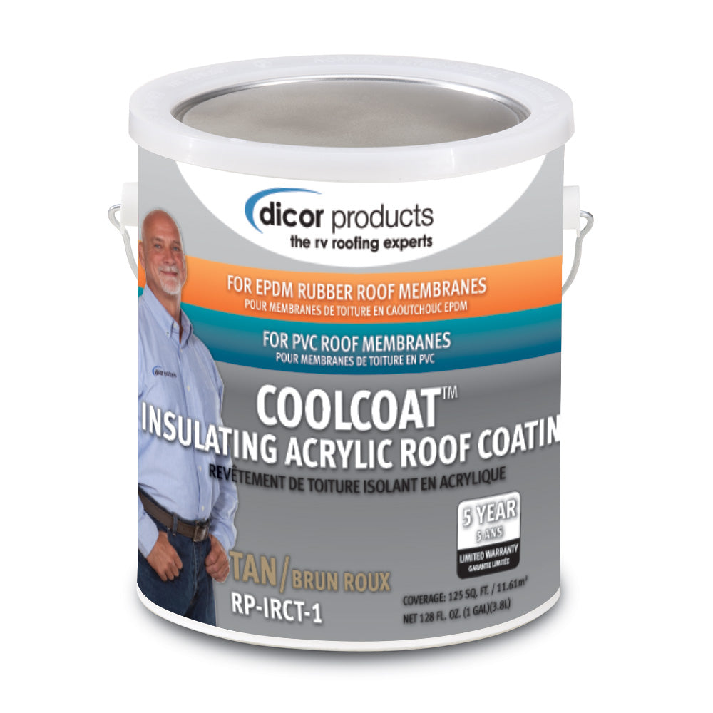 DICOR CORP CoolCoat Roof Coating for EPDM Tan (Part #RPIRCT1)