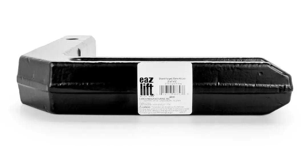 Camco Forged Extra Hi-Low Shank 2' x 2' x 12' - Durable Trailer Hitch Extension by CAMCO