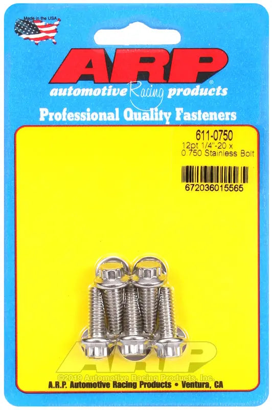 ARP 6110750 1/4-20 x 0.75 inch Threaded Rod, Pack of 5
