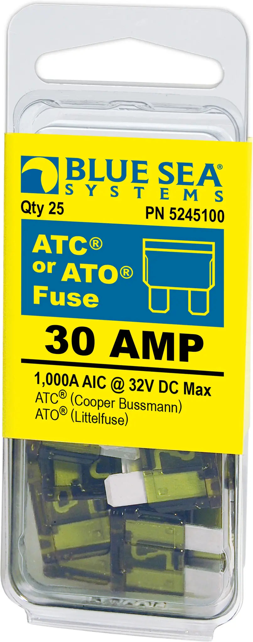 Blue Sea Systems ATO/ATC 30A Fuse Pack (Part Number 5245100BSS)