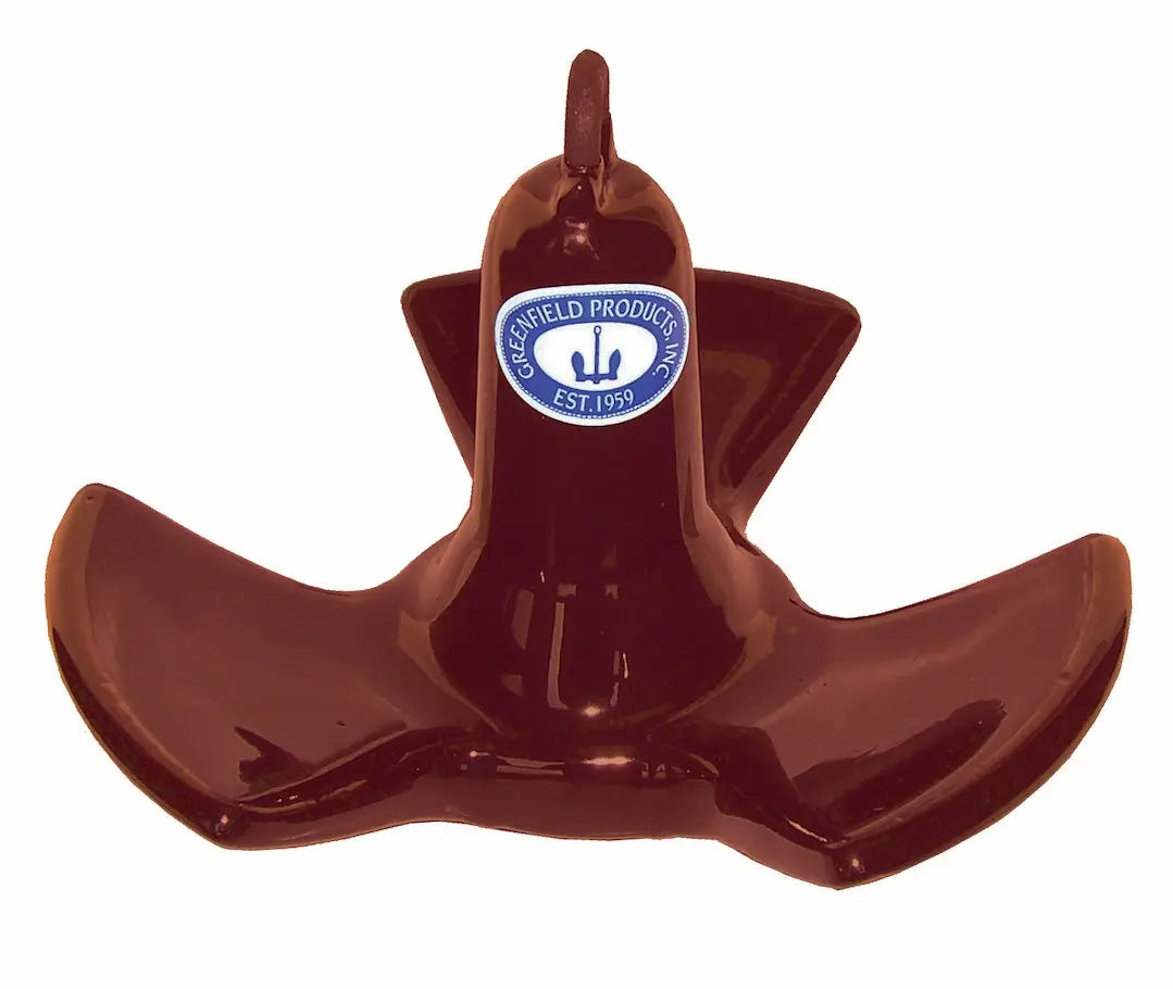 Greenfield River Anchor 20 lb Red - Heavy-Duty Marine Anchor for Secure Mooring