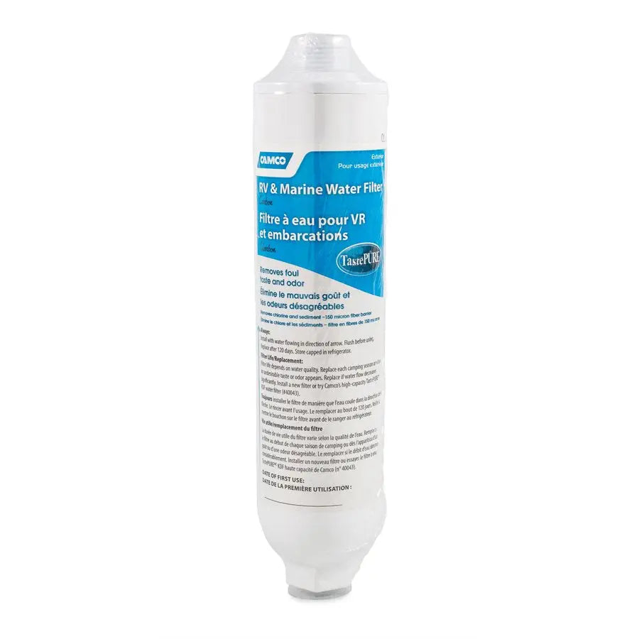 Camco TastePure RV & Marine Filter - Model 40646 for Clean Water Filtration