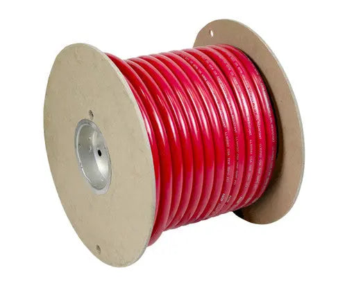 PACER WUL20RD100 2/0 UL Rated Red Thermoplastic Wire, 100 ft