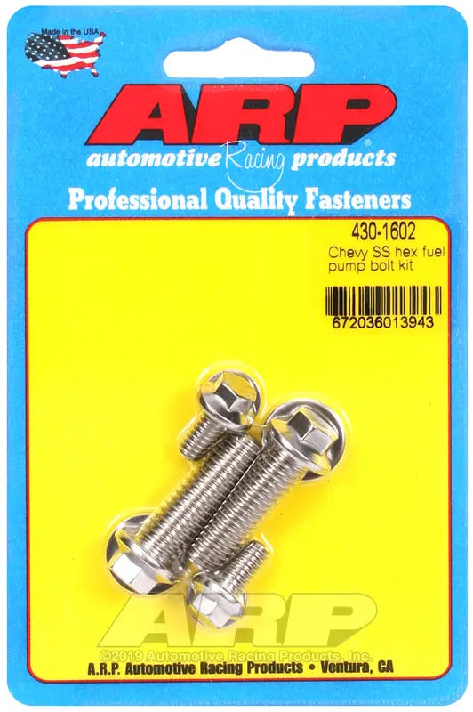 ARP Stainless Fuel Pump Bolt Kit Part 4301602 for Automotive Applications