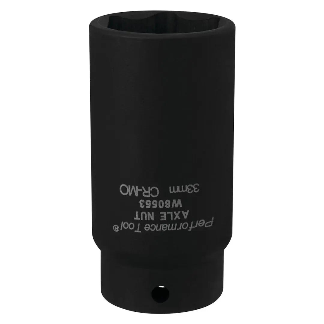 Perform Tool W80553 33mm Axle Nut Socket for Heavy-Duty Vehicle Maintenance