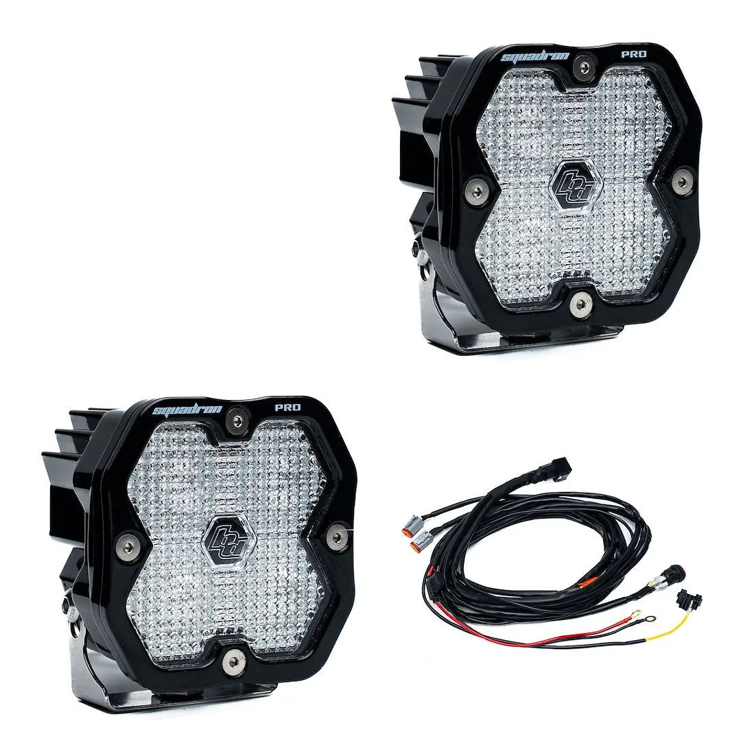 Baja Designs Squadron 2.0 Pro Pair LED Work/Scene Lights - Durable Off-Road Lighting