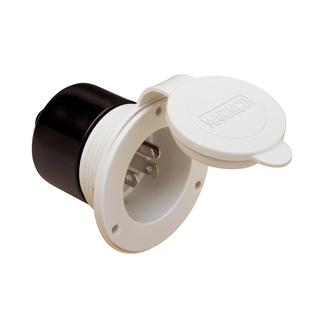 Marinco 150BBIWRV 15-Amp Inlet White for Reliable Power Connection