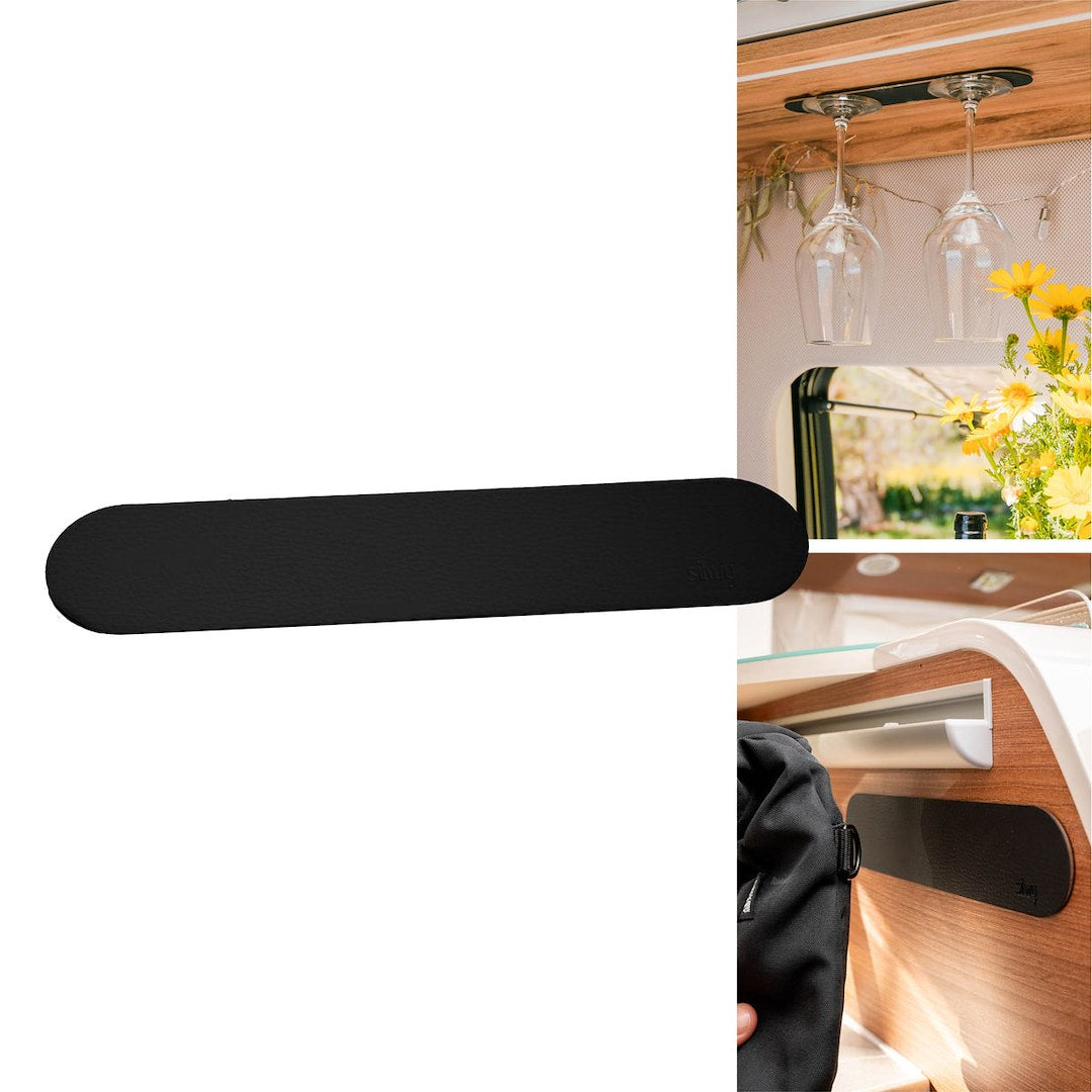 SILWY MAGNET Metal Strip 25 cm Black - Durable Magnetic Strip for DIY and Professional Use