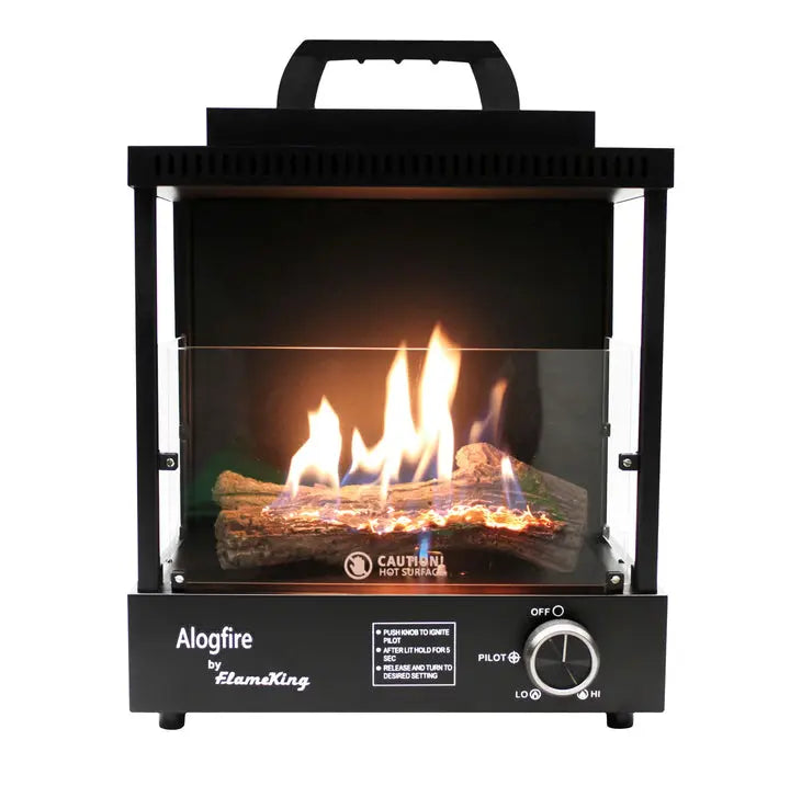 Flame King FKALFP1A1 Log Fire for Indoor and Outdoor Use
