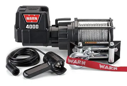 WARN Industries 4000 DC Utility Winch - Reliable Electric Off-Road Winch for Heavy-Duty Applications