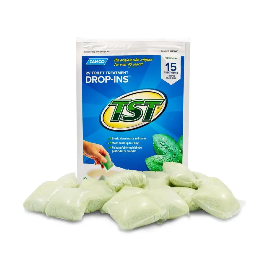 Camco TST Drop-Ins 15 per Bag - Reliable RV Water System Accessories