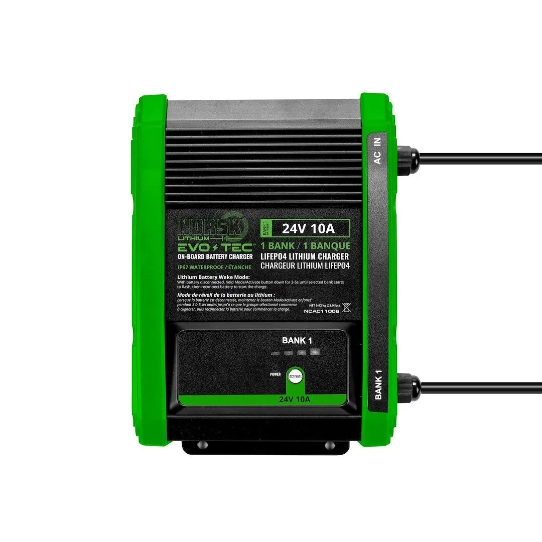Norsk Inc NCAC11006 24V 10A LiFePO4 Battery Charger