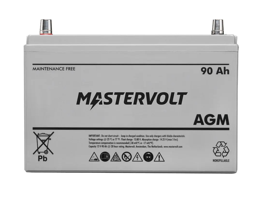 Mastervolt MV 12/90 AH AGM Battery - Reliable Marine Power Solution