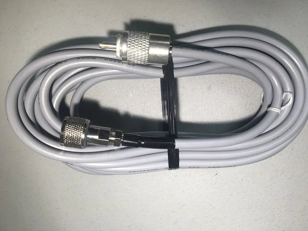 MORAD RG8X with PL-259 Connector - FME Plug, 15 ft Coaxial Cable