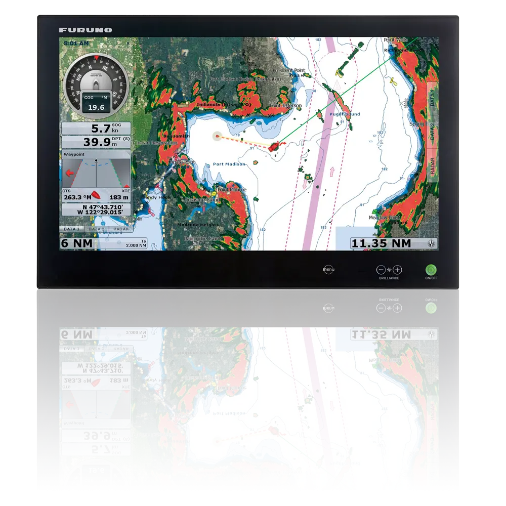 FURUNO MU245T 24-Inch Multi-Touch Glass Helm Monitor for Marine Navigation