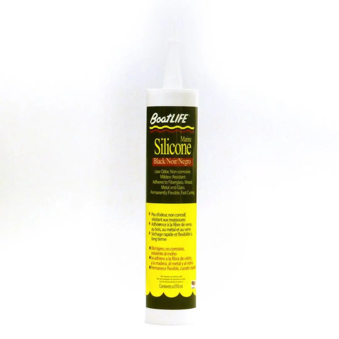 LIFE INDUST. Silicone Sealant - 10.6 Fl. Oz. Cartridge, Black