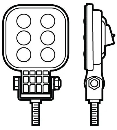 Peterson Manufacturing M905MVBT2 LED Square Pedestal Mount Hardwired Light