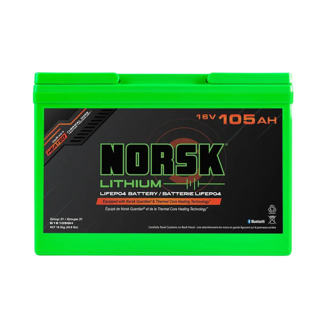 NORSK INC B16105GH 16V 105Ah Lithium Iron Phosphate Trolling Battery