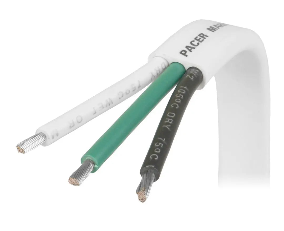 PACER 12/3 UL Boat Cable with WGB and WJ Connectors, 100 ft Long