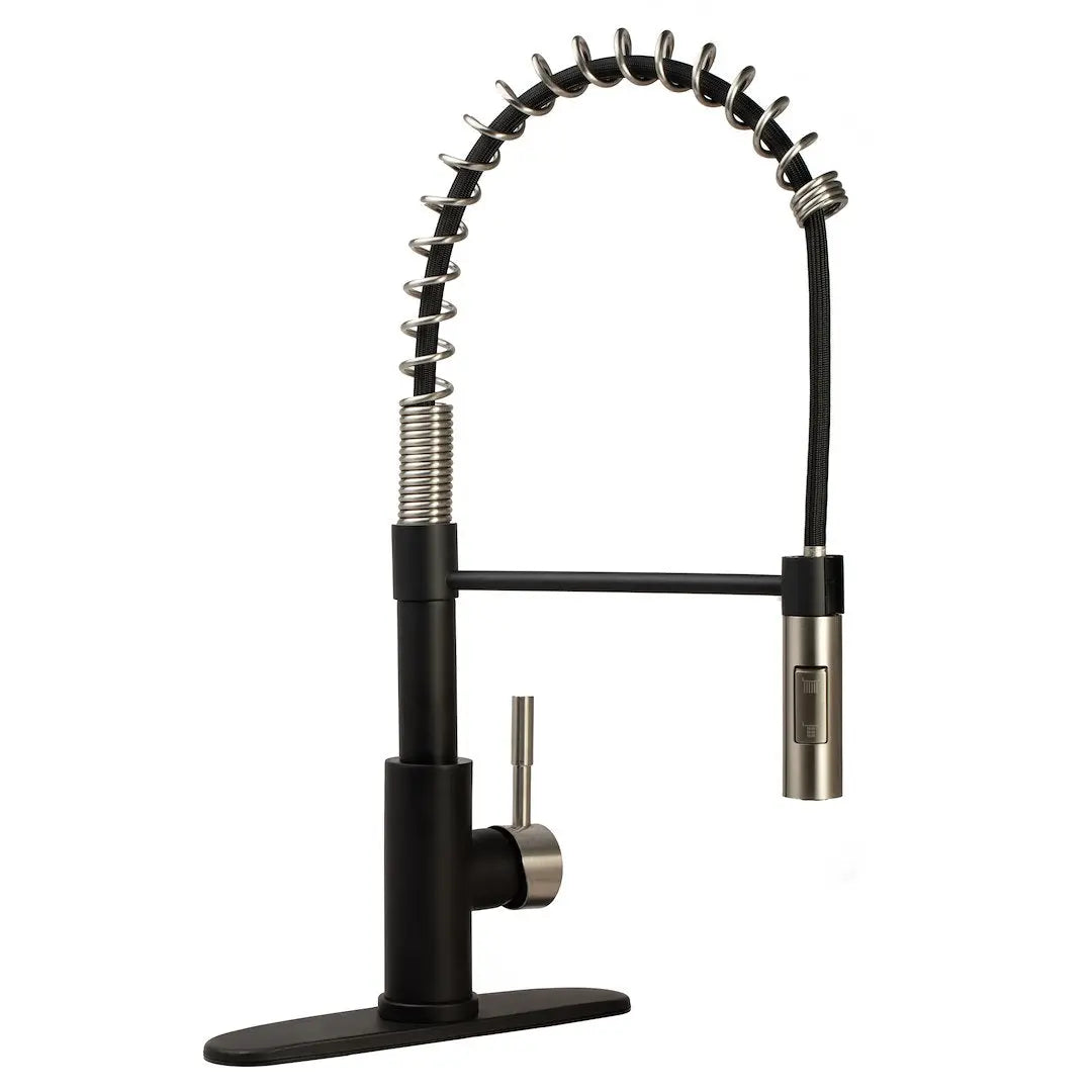 DURA FAUCET Streamline Coil Pull-Down RV Kitchen Faucet - Model 504SLKMBSN
