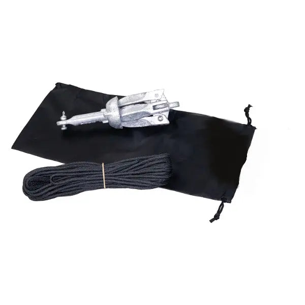 YAKGEAR Anchor in a Bag 1.5 lb Grapnel Anchor - Durable Marine Anchor for Boating and Kayaking