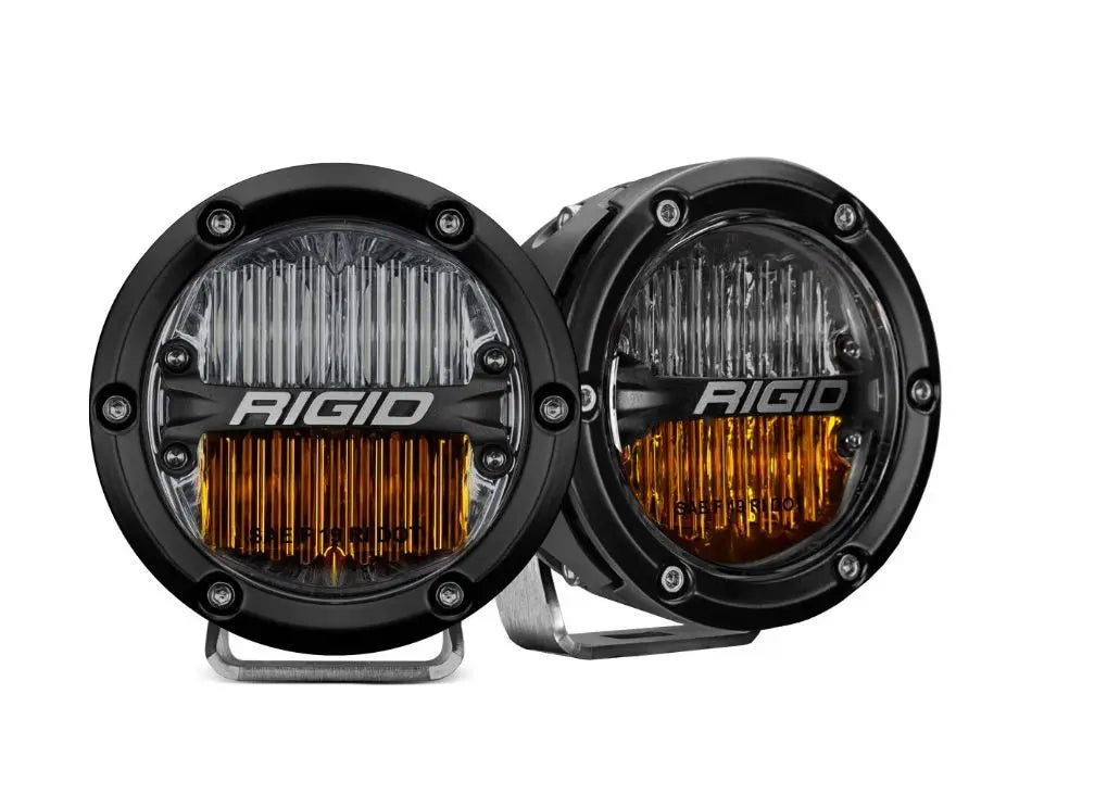 Rigid Industries 360-Series SAE Fog Light Pair in Amber and White - Part #36122