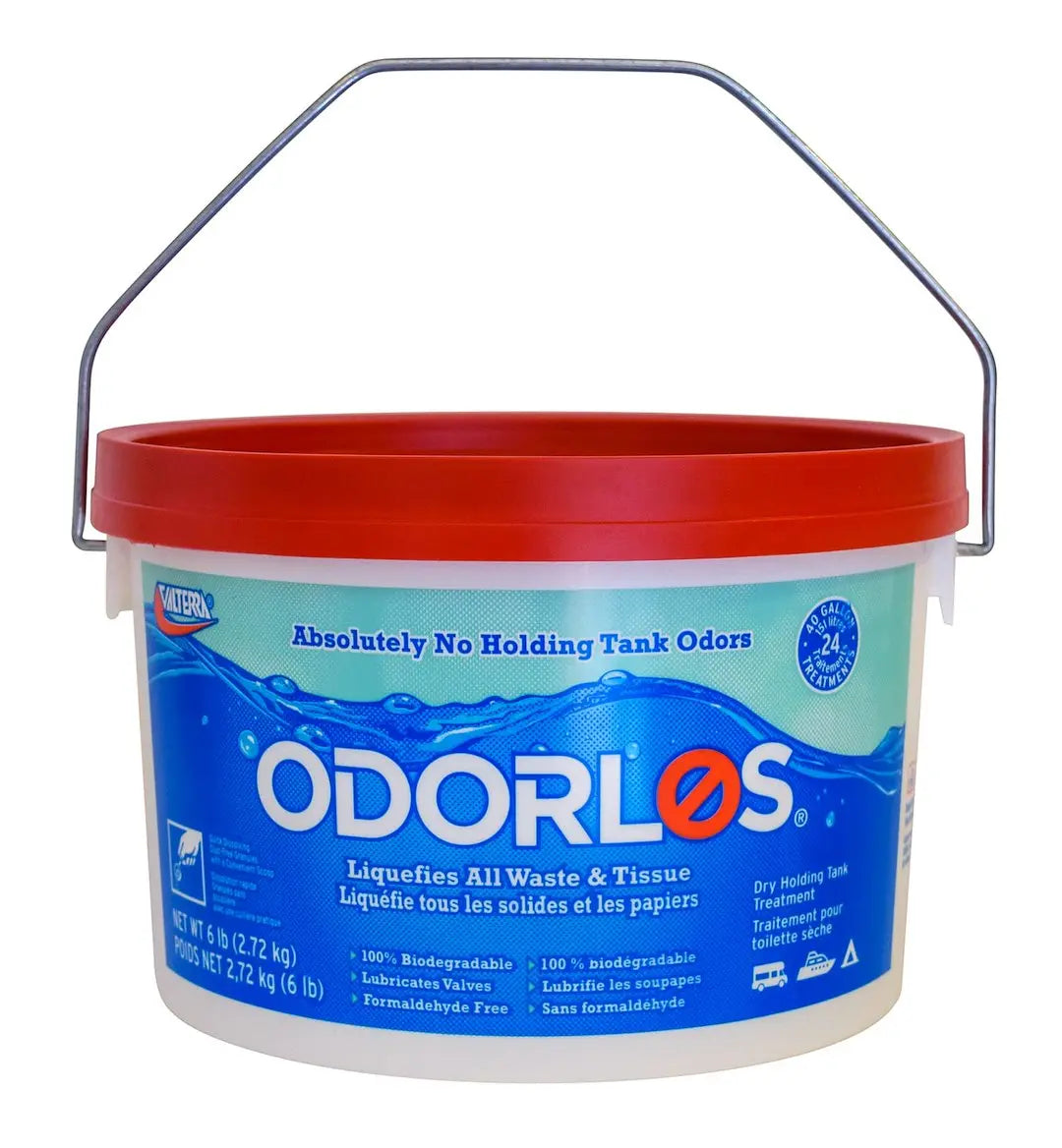 Valterra LLC Odorlos Dry 6 lb Tub - Effective Odor Absorber for RVs and Marine Applications