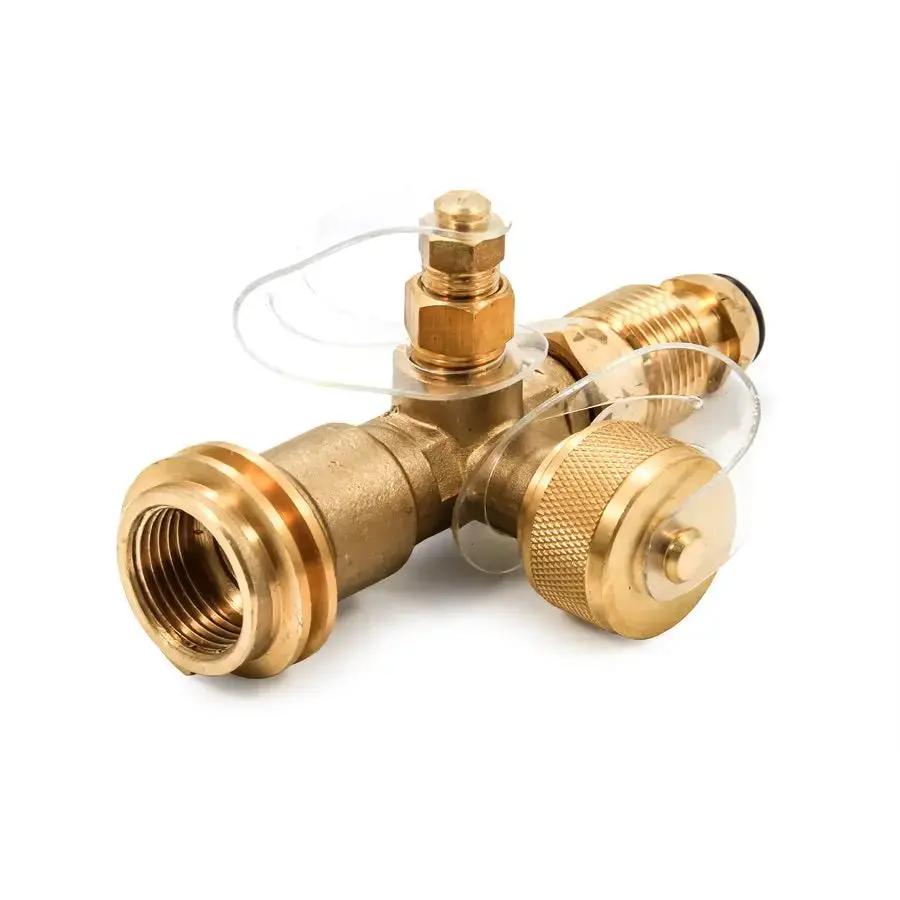 Camco Brass Tee with 4 Ports (Part Number 59113) by CAMCO