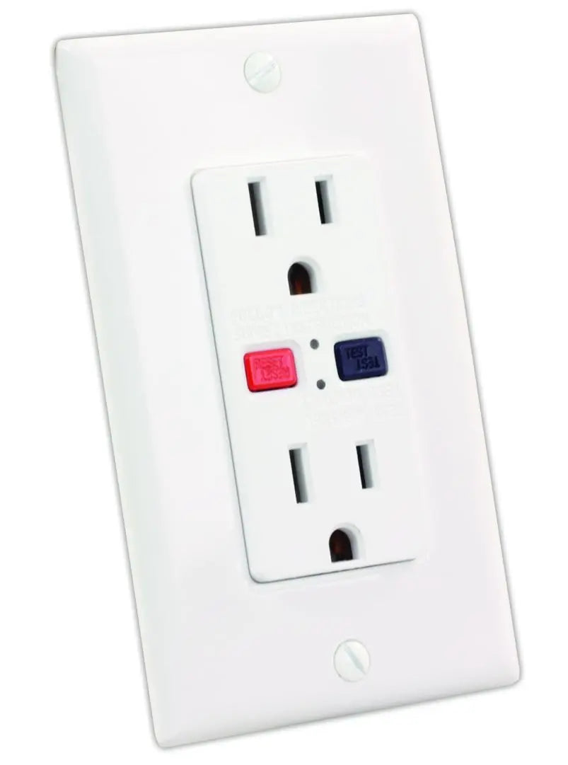 JR Products GFCI Electric Outlet White Model 15005