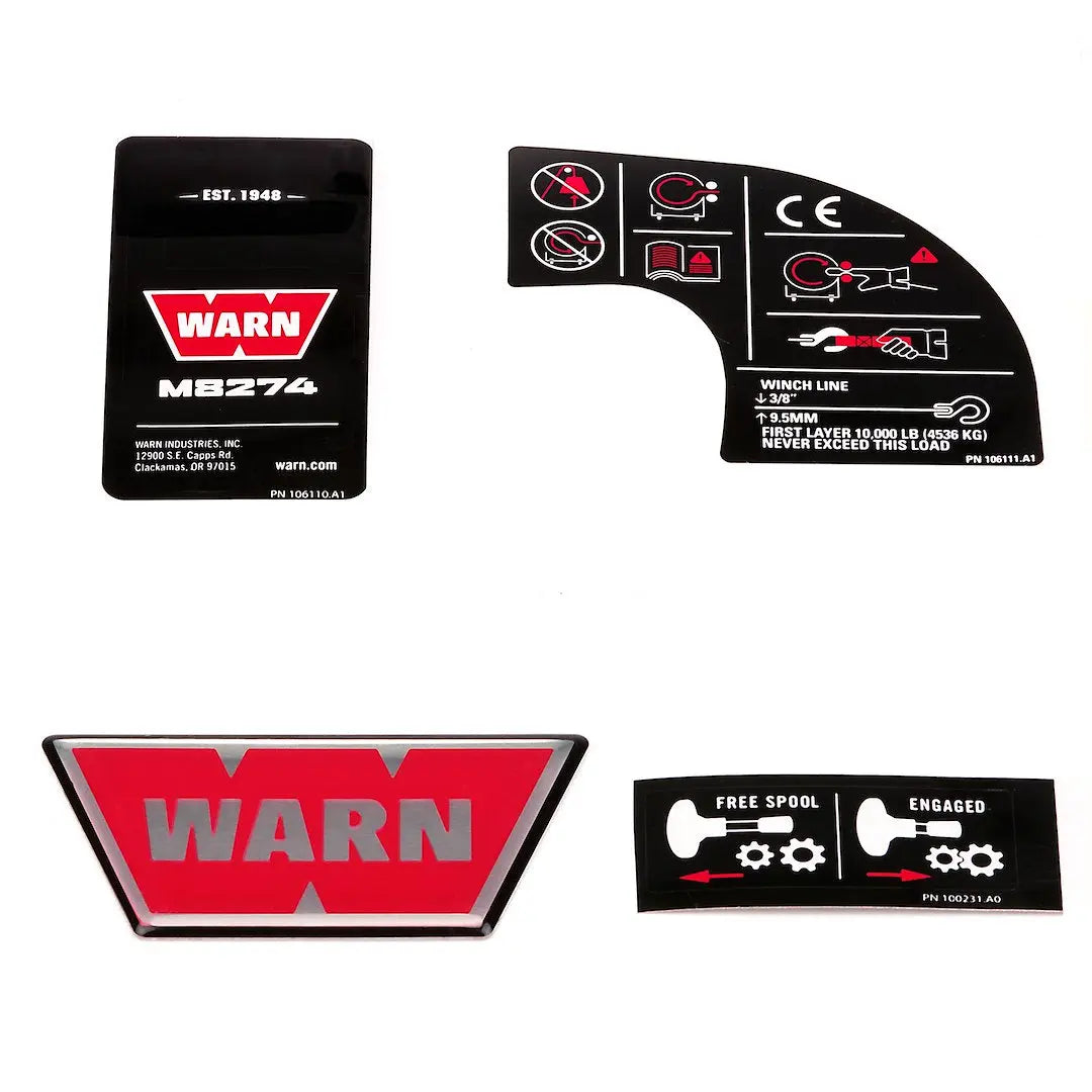 WARN IND. S/P Label Kit M8274 - Durable and Reliable Marking Solution
