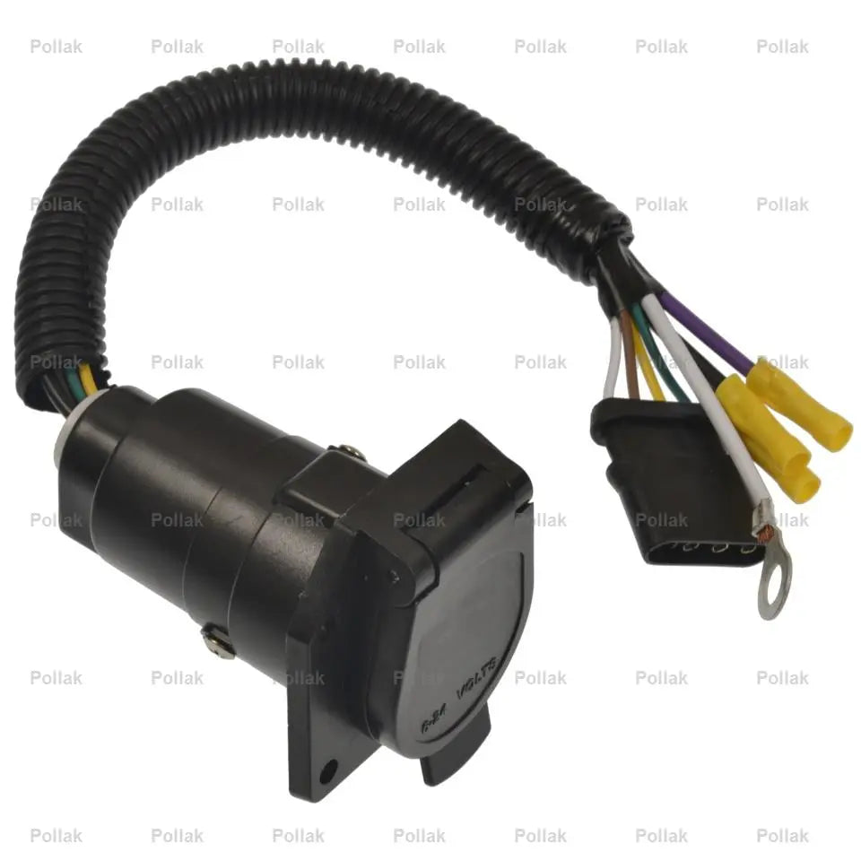 Pollak 12723E 4-Way Flat to 7-Way RV Socket Adapter