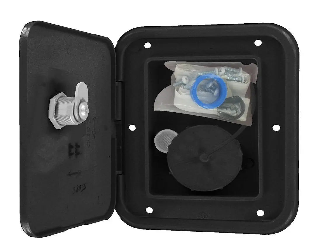 Valterra LLC Universal Gravity Hatch Black A012002BKV for RVs and Marine Applications