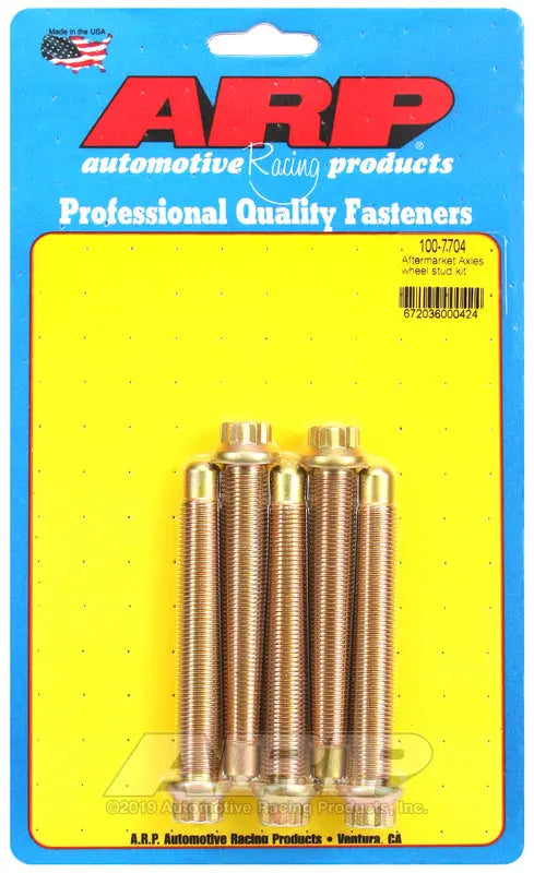 ARP 1007704 Wheel Stud 1/2 inch x 20 Thread, Pack of 5